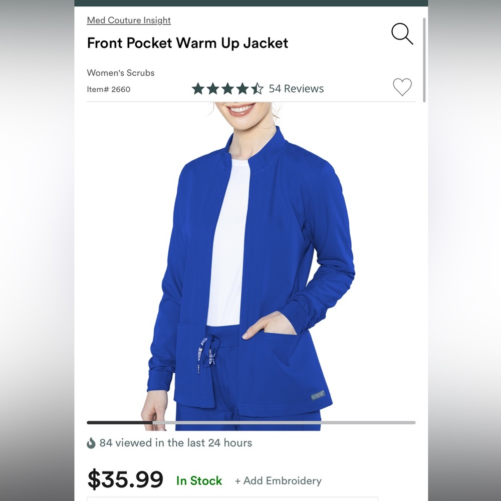 Front Pocket Warm Up Jacket